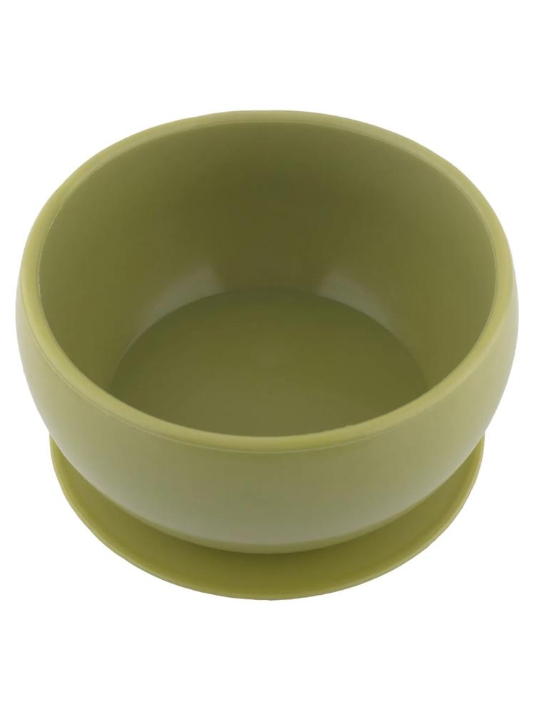 Pandish KitTen Vakum Tabanlı Kapaklı Silikon Kase - Yeşil