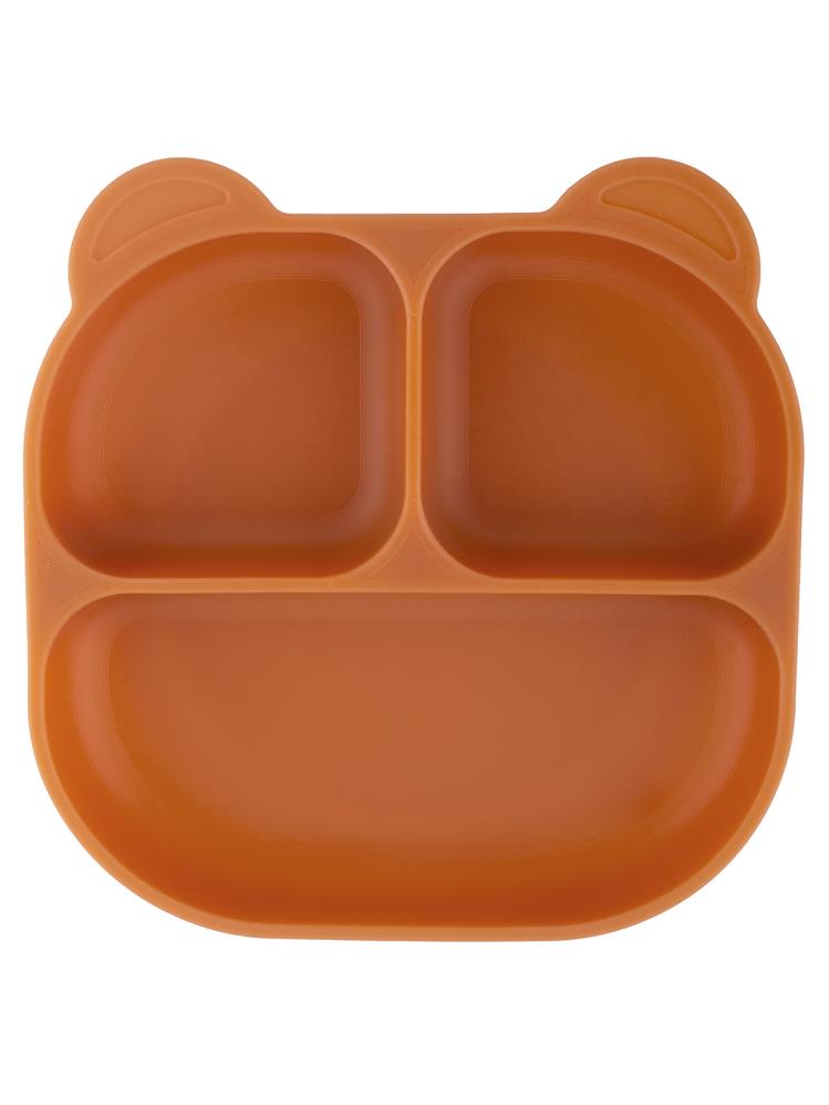 Pandish MamMa Vakum Tabanlı Silikon Mama Tabağı - Kahverengi