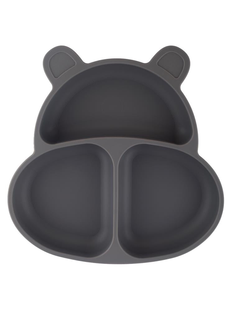 Pandish HupPo Vakum Tabanlı Silikon Mama Tabağı - Gri