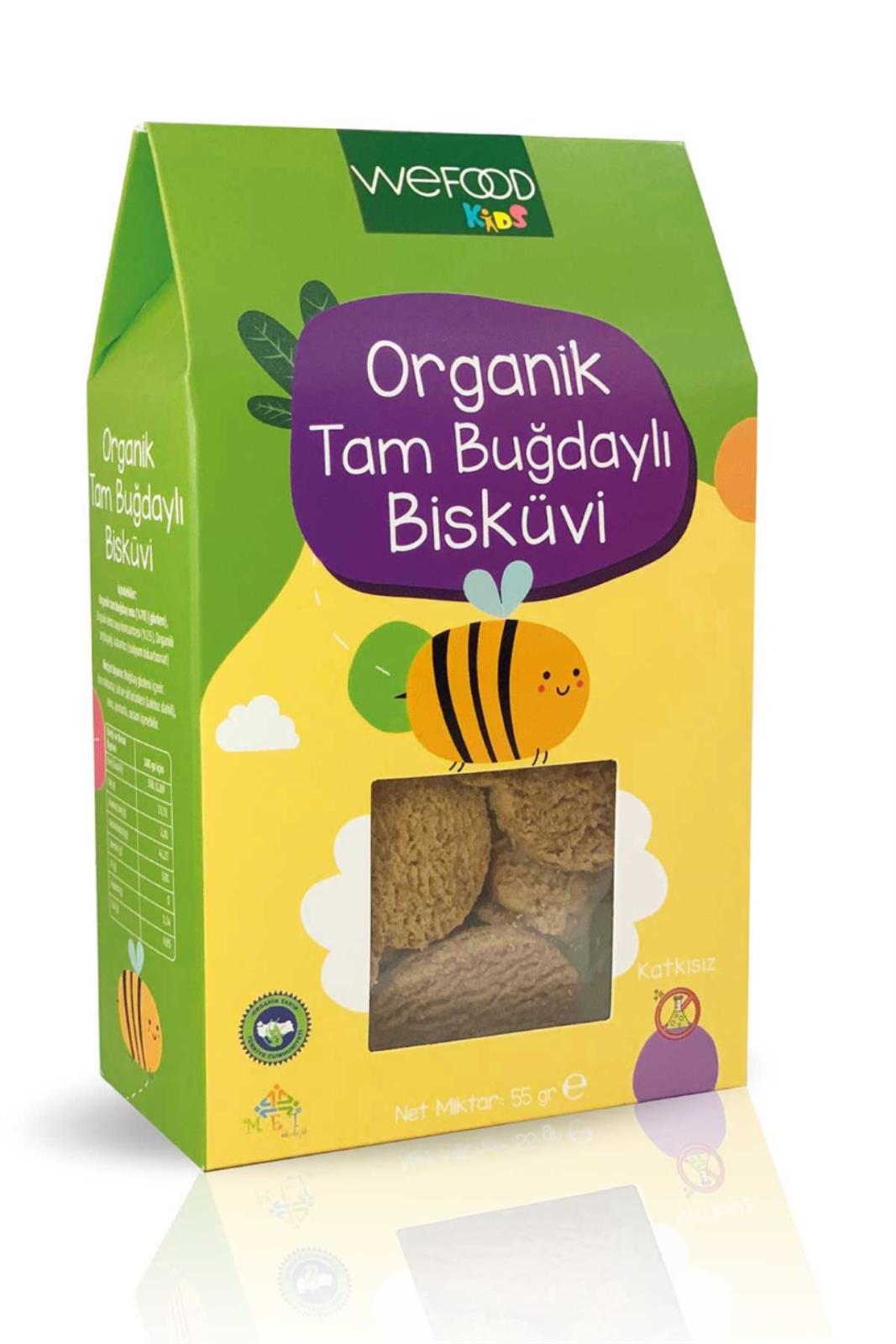 Wefood Kids Organik Tam Buğdaylı Bisküvi 55 gr