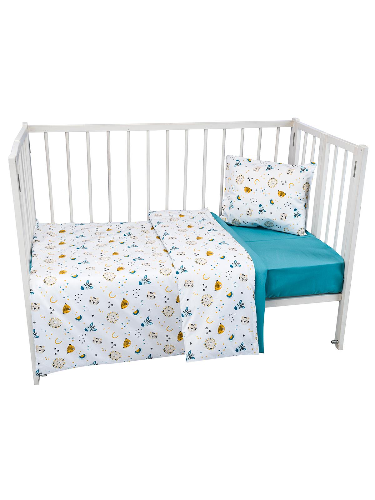 Aras Bebe Pamuk Nevresim Takım - Mavi