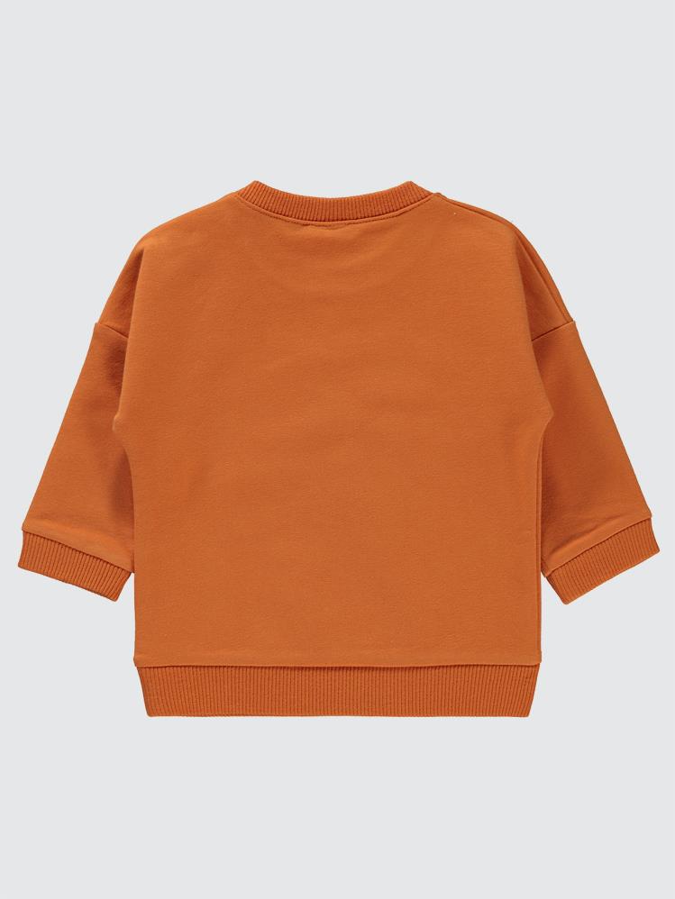 Civil Baby Basic Civil Arma Etiketli 6-18 Ay Sweatshirt - Turuncu