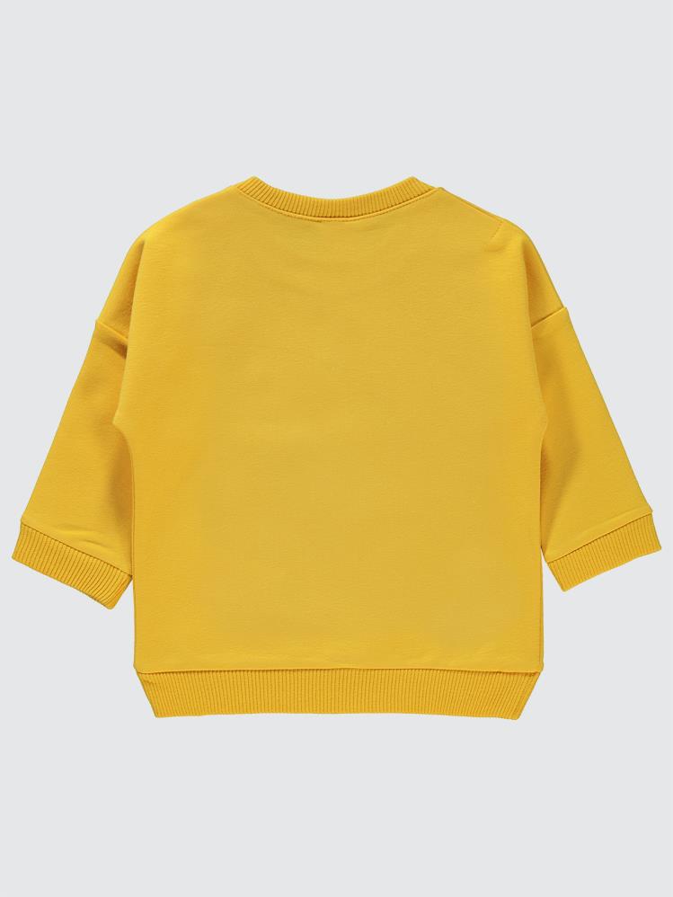 Civil Baby Basic Civil Arma Etiketli 6-18 Ay Sweatshirt - Sarı