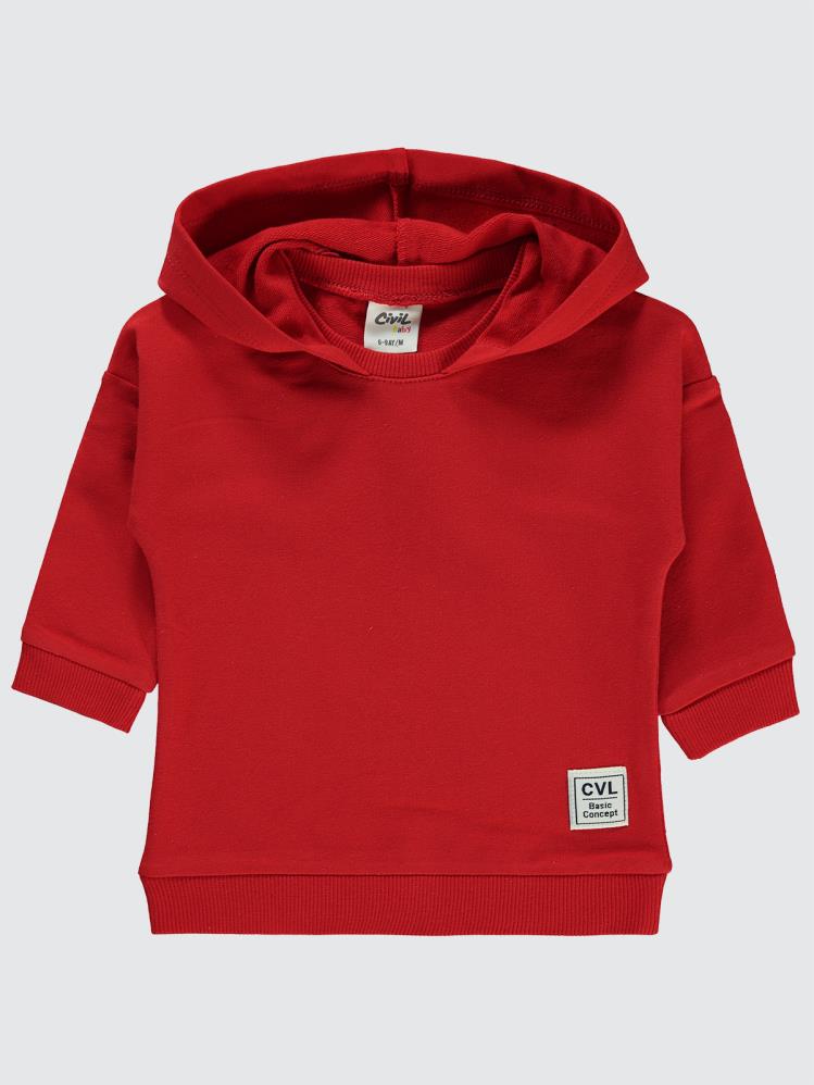 Civil Baby Civil Arma Etiketli 6-18 Ay Sweatshirt - Kırmızı