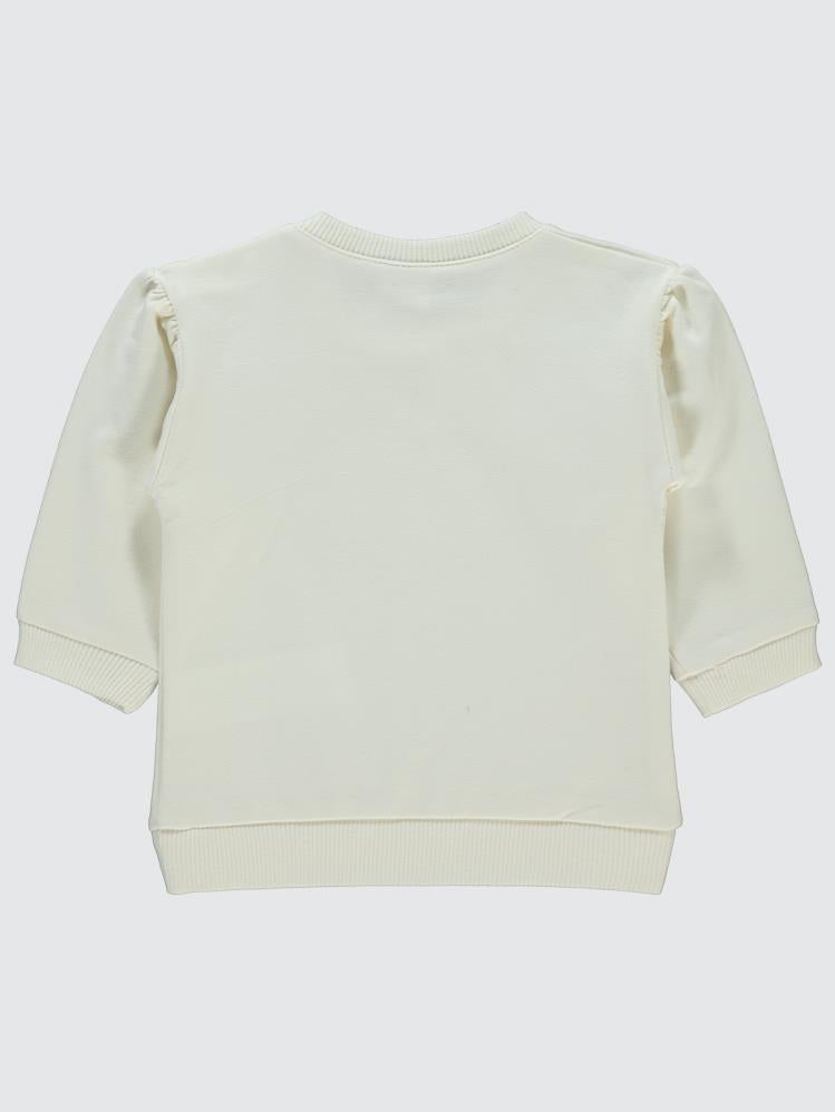 Civil Baby Basic Arma Etiketli 6-18 Ay Sweatshirt - Ekru