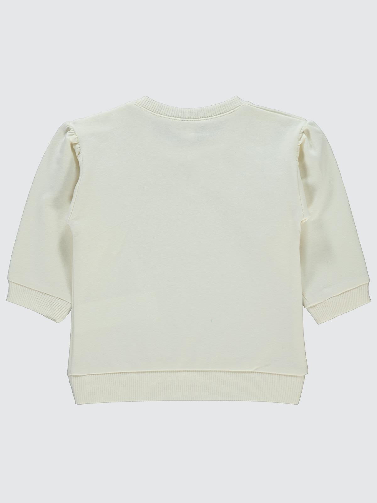 Civil Baby Basic Arma Etiketli 6-18 Ay Sweatshirt - Ekru