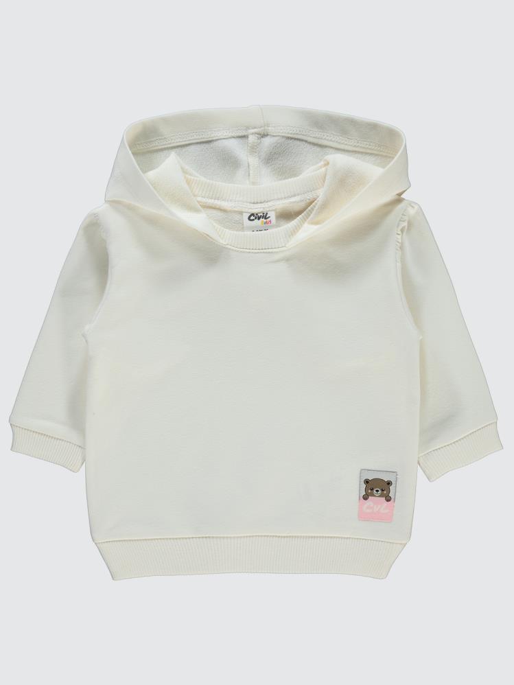 Civil Baby Basic Arma Etiketli 6-18 Ay Sweatshirt - Ekru