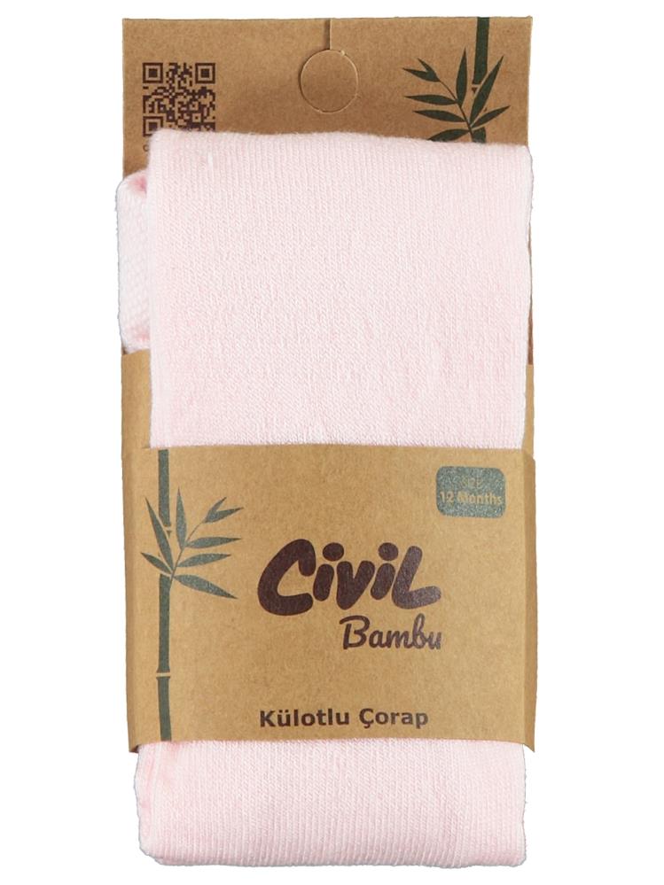 Civil Baby Kız Bebek Bambu Külotlu Çorap 0-12 Ay - Pembe