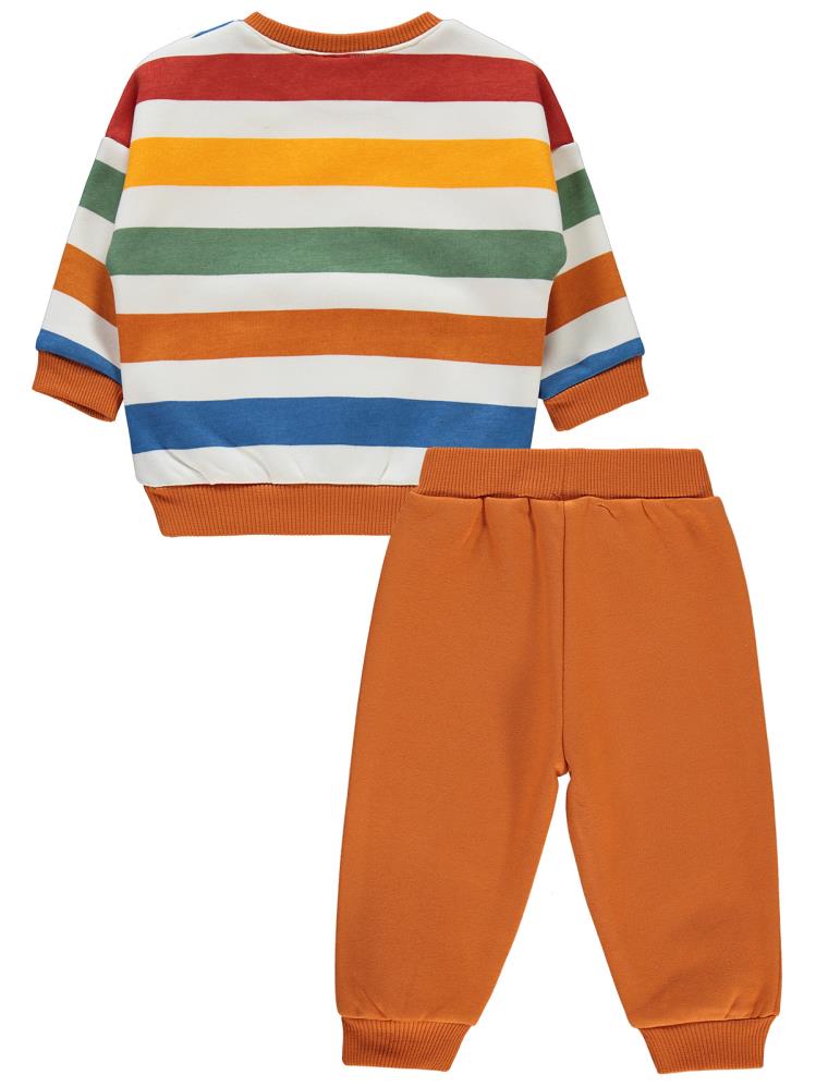 Civil Baby Renkli Çizgi 2'Li 6-18 Ay Takım - Turuncu