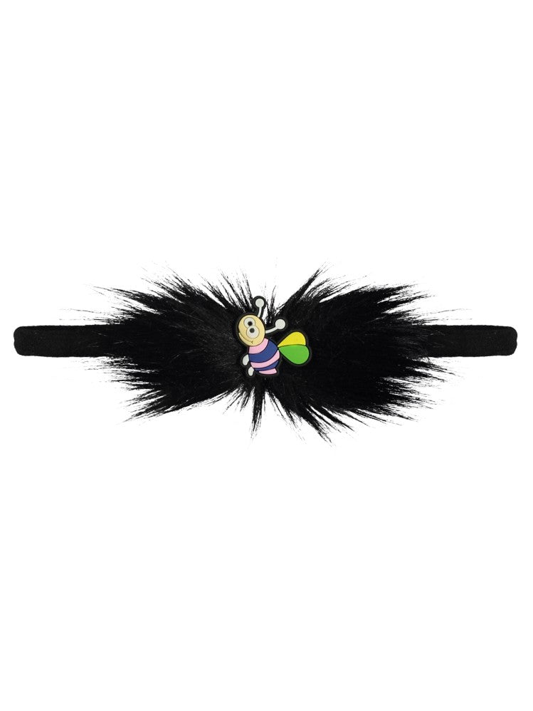 Civil Saçaklı Peluş Bandana - Siyah