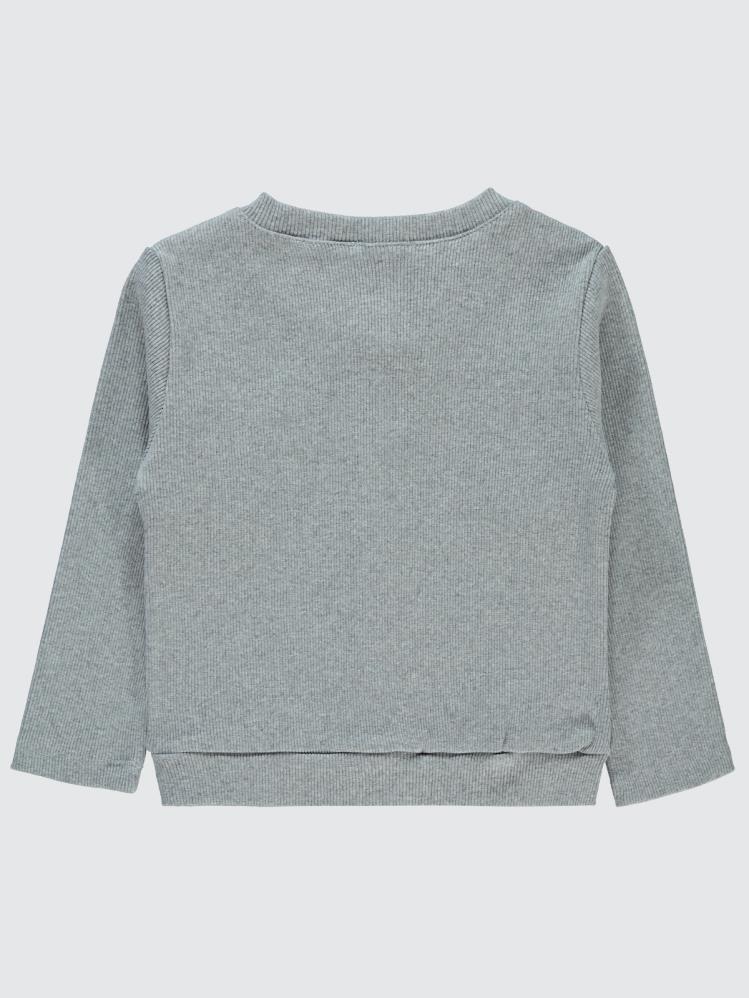 Civil Girls Yakası Fiyonklu 2-5 Yaş Hırka - Gri