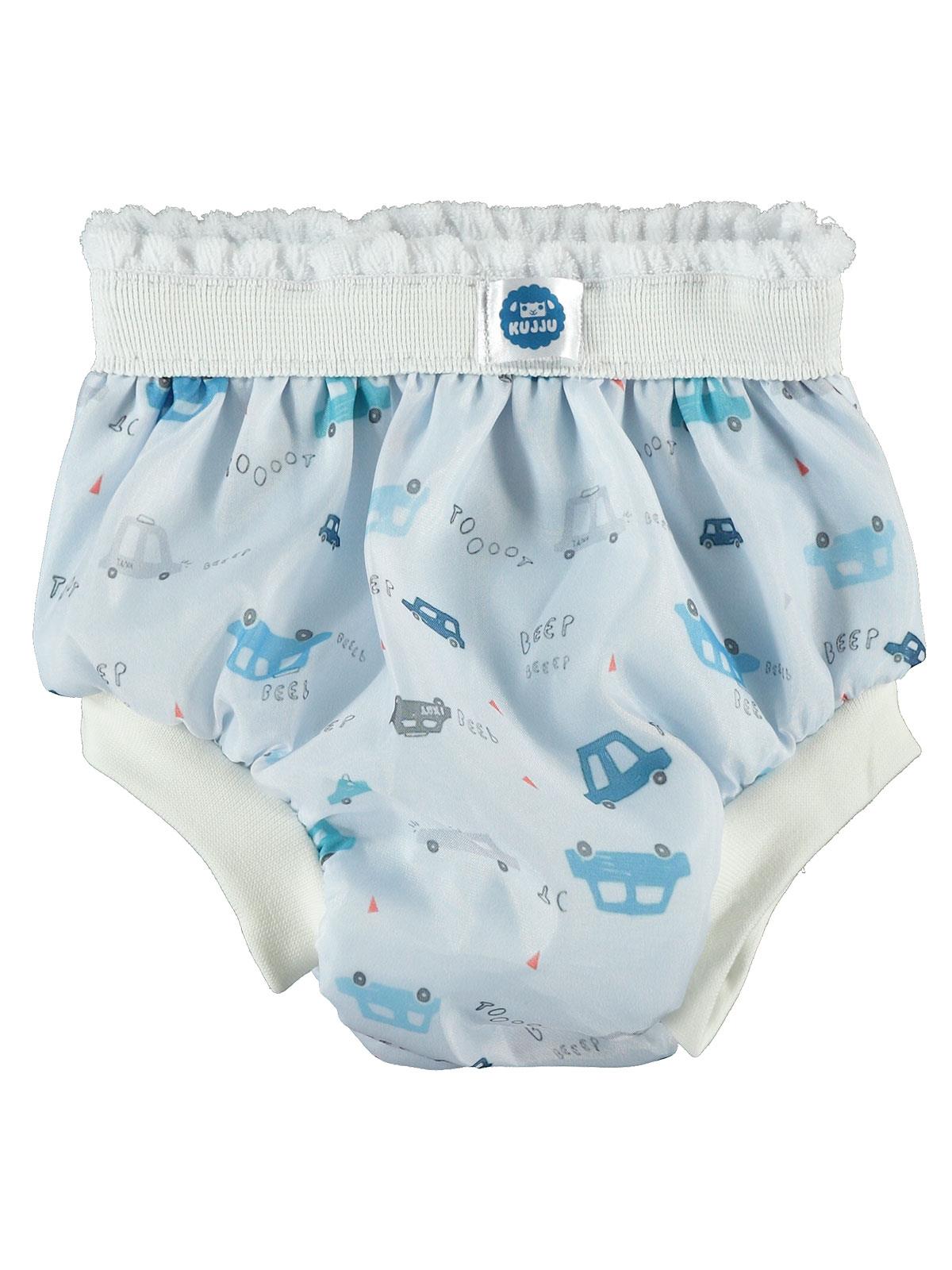 Kujju 2 Beden Desenli Alıştırma Külodu(15-20 kg) - Mavi