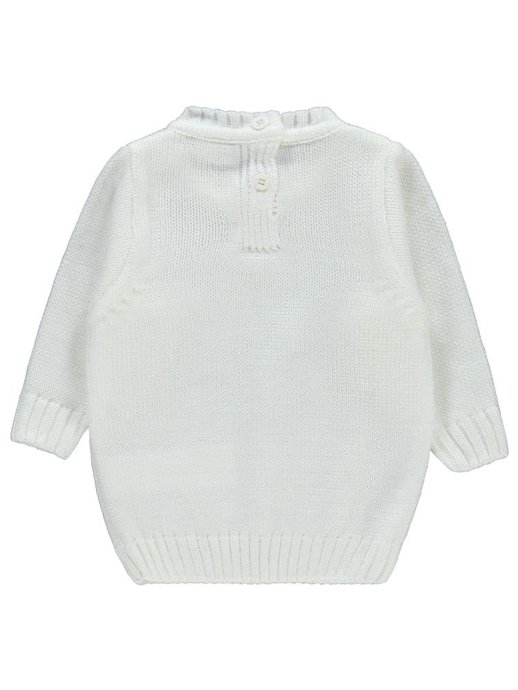 Civil Baby C Nakışlı Düz 6-18 Ay Kazak - Ekru