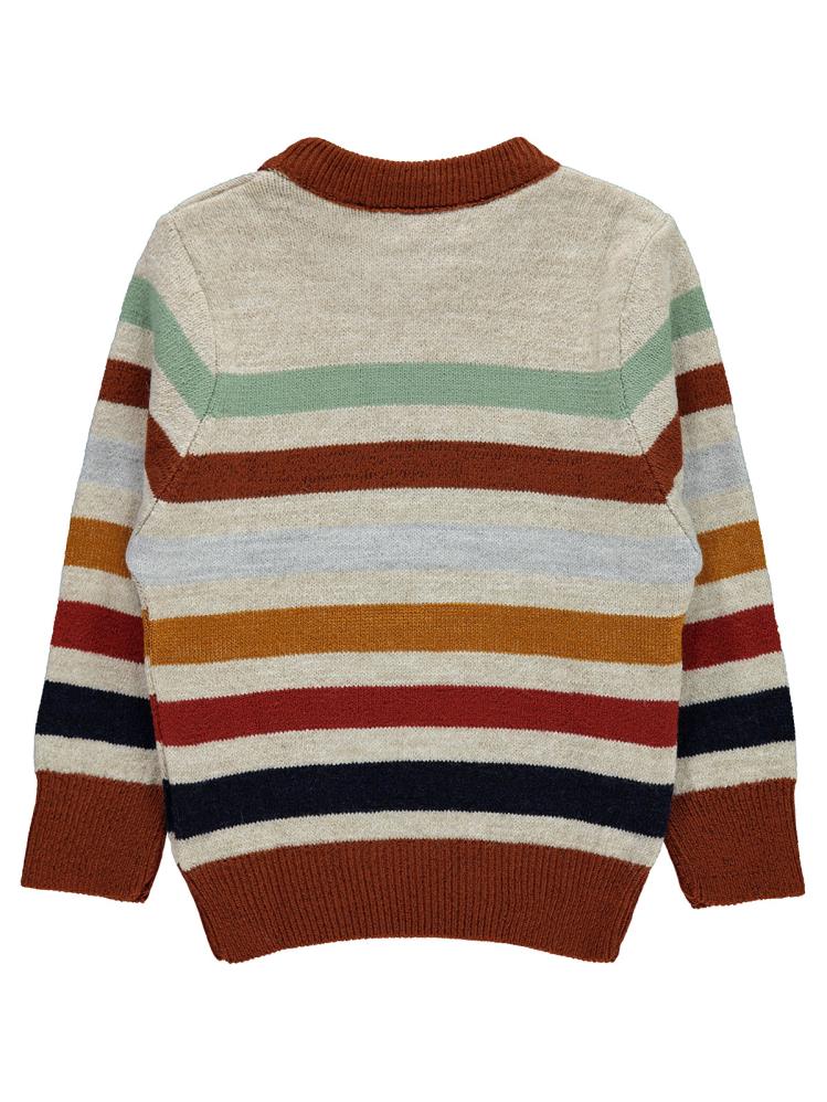 Civil Boys Çizgili 2-5 Yaş Kazak - Turuncu