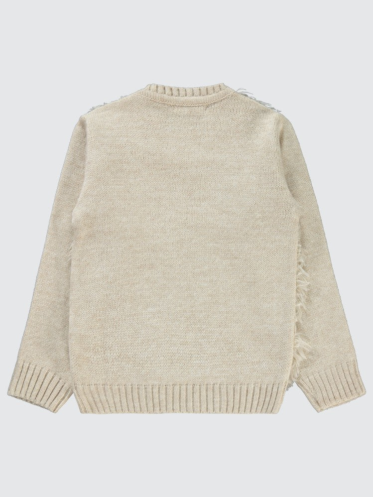 Civil Girls Önü Püsküllü 6-9 Yaş Kazak - Bej