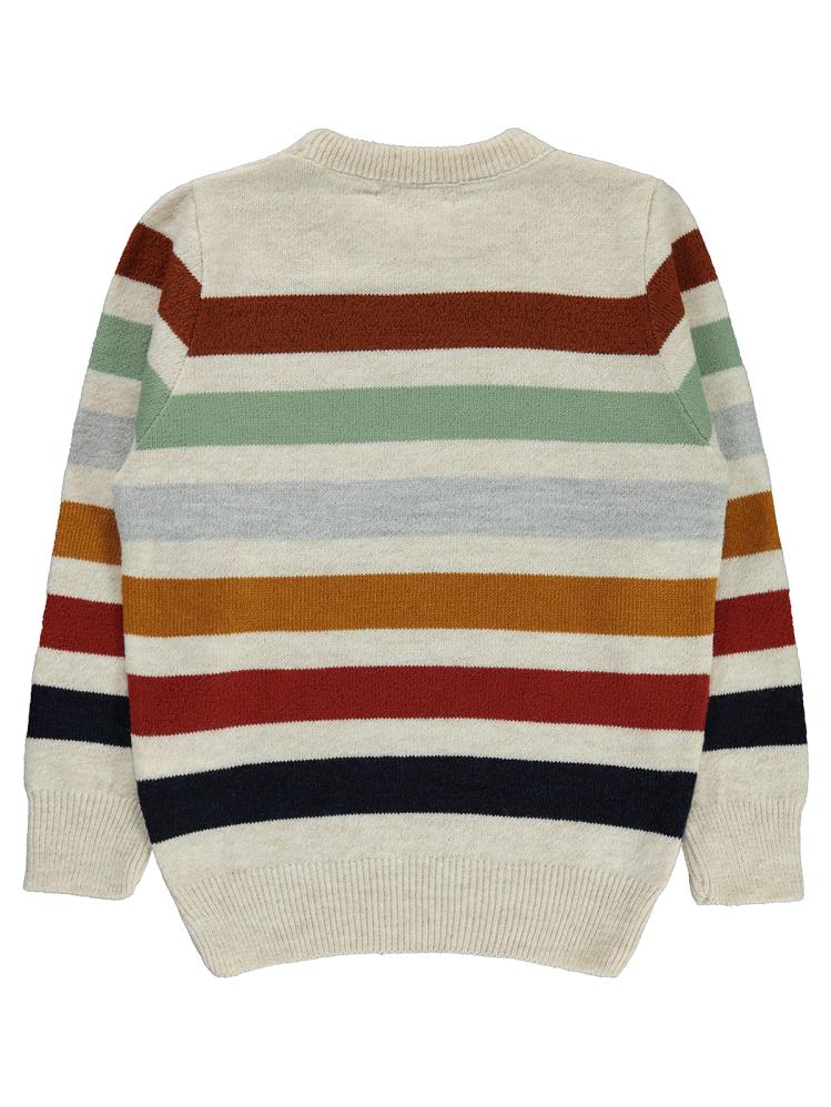 Civil Boys Çizgili 10-13 Yaş Kazak - Bej