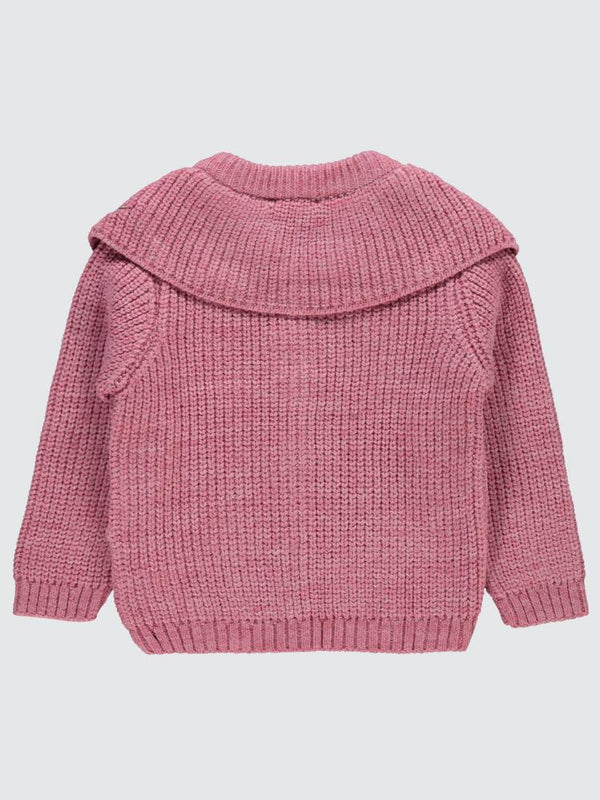 Civil Girls Yaka Nakışlı 2-5 Yaş Hırka - Pembe