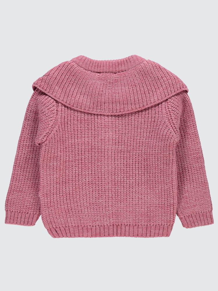 Civil Girls Yaka Nakışlı 2-5 Yaş Hırka - Pembe