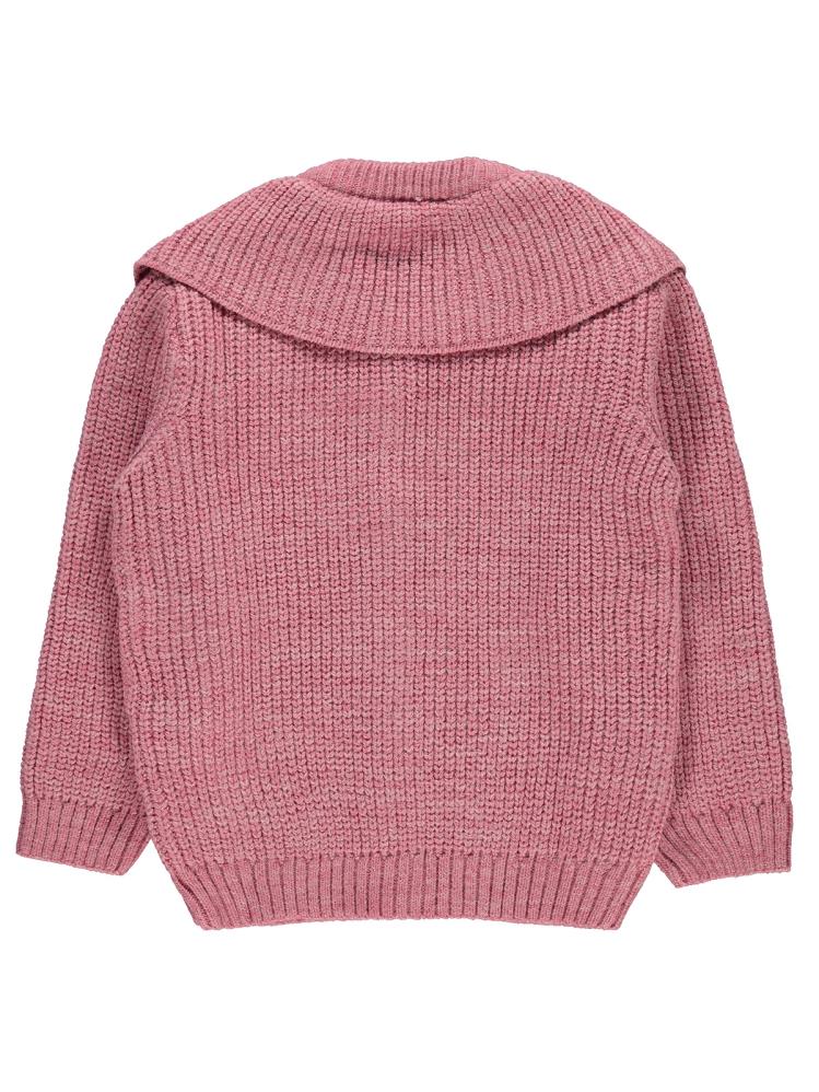 Civil Girls Yaka Nakışlı 6-9 Yaş Hırka - Pembe