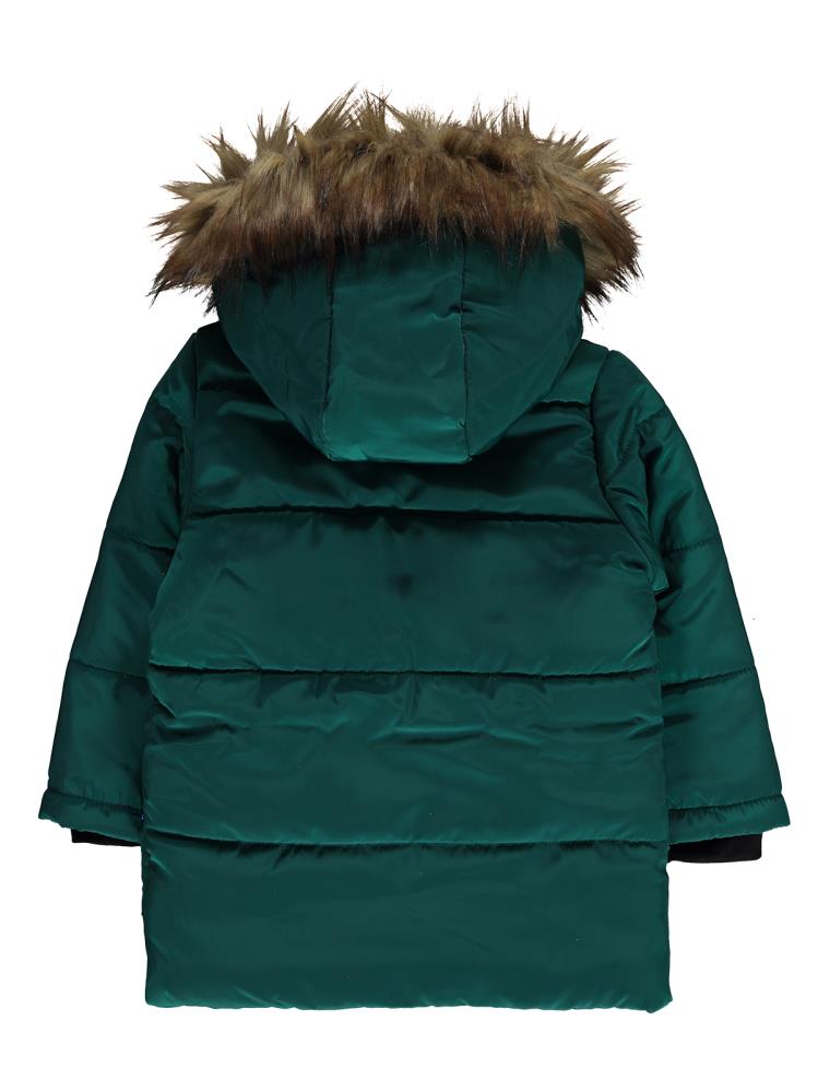 Civil Boys Fermuarlı Körük Cepli 2-5 Yaş Mont - Yeşil