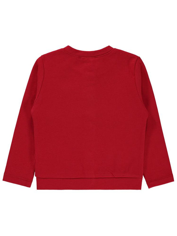 Civil Girls Yakası Fiyonklu 2-5 Yaş Hırka - Kırmızı