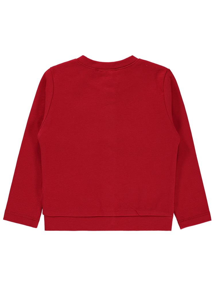 Civil Girls Yakası Fiyonklu 2-5 Yaş Hırka - Kırmızı