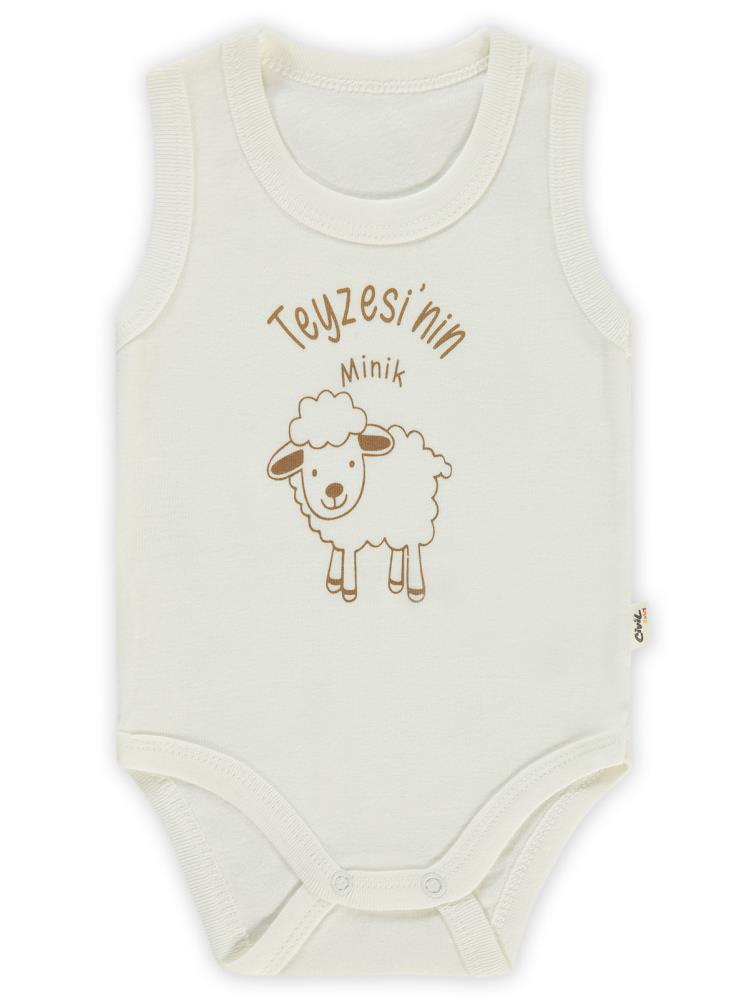 Civil Baby Teyzesi'Nin Minik Kuzusu Sfr.Kol1-36 Ay Çıtçıtlı Badi - Ekru