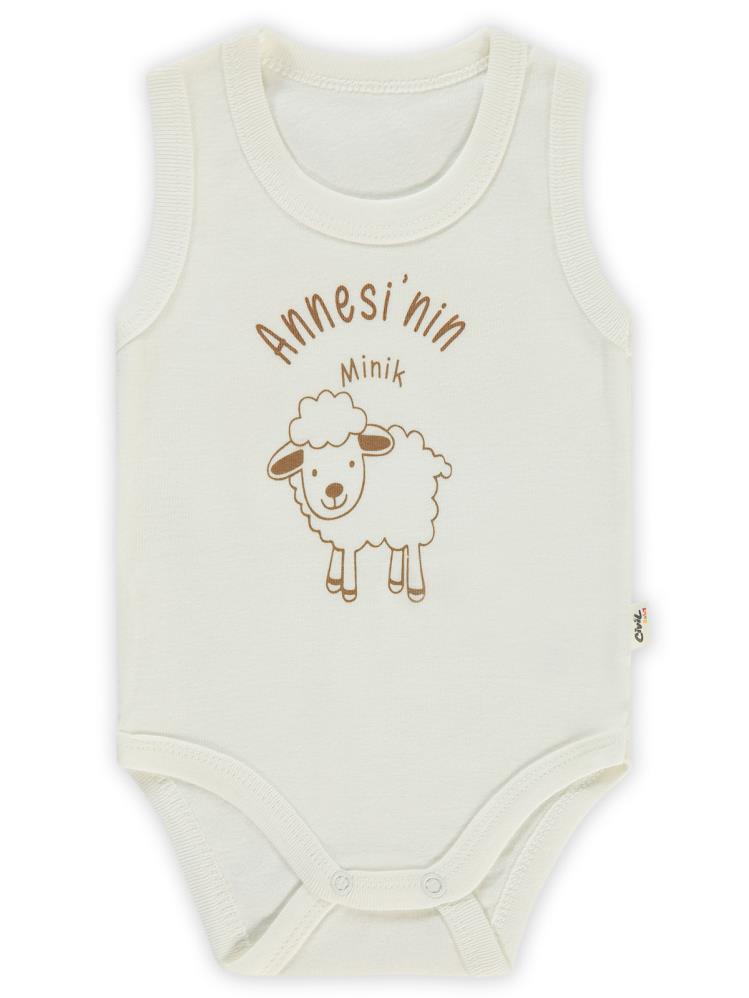 Civil Baby Annesi'Nin Minik Kuzusu Sfr.Kol1-36 Ay Çıtçıtlı Badi - Ekru