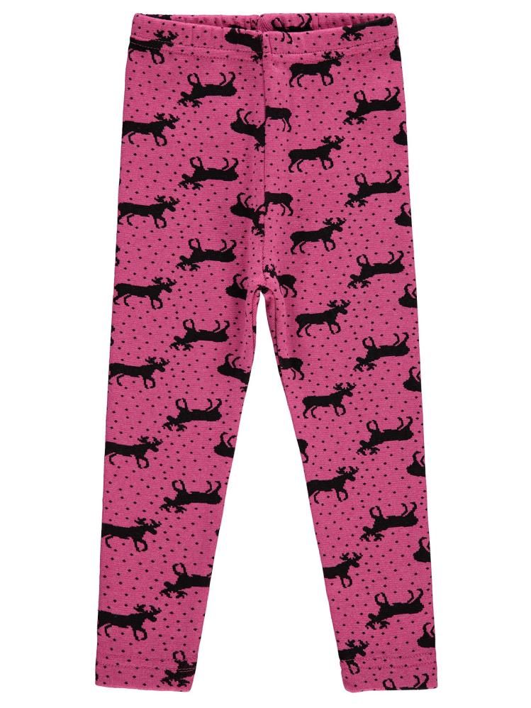 Civil Girls Geyik Desenli 2-5 Yaş Tayt - Pembe