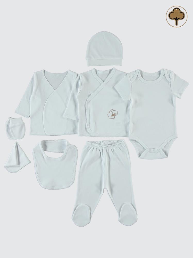 Civil Baby Bebek Organik 8'li Zıbın Takımı 0-1 Ay - Beyaz