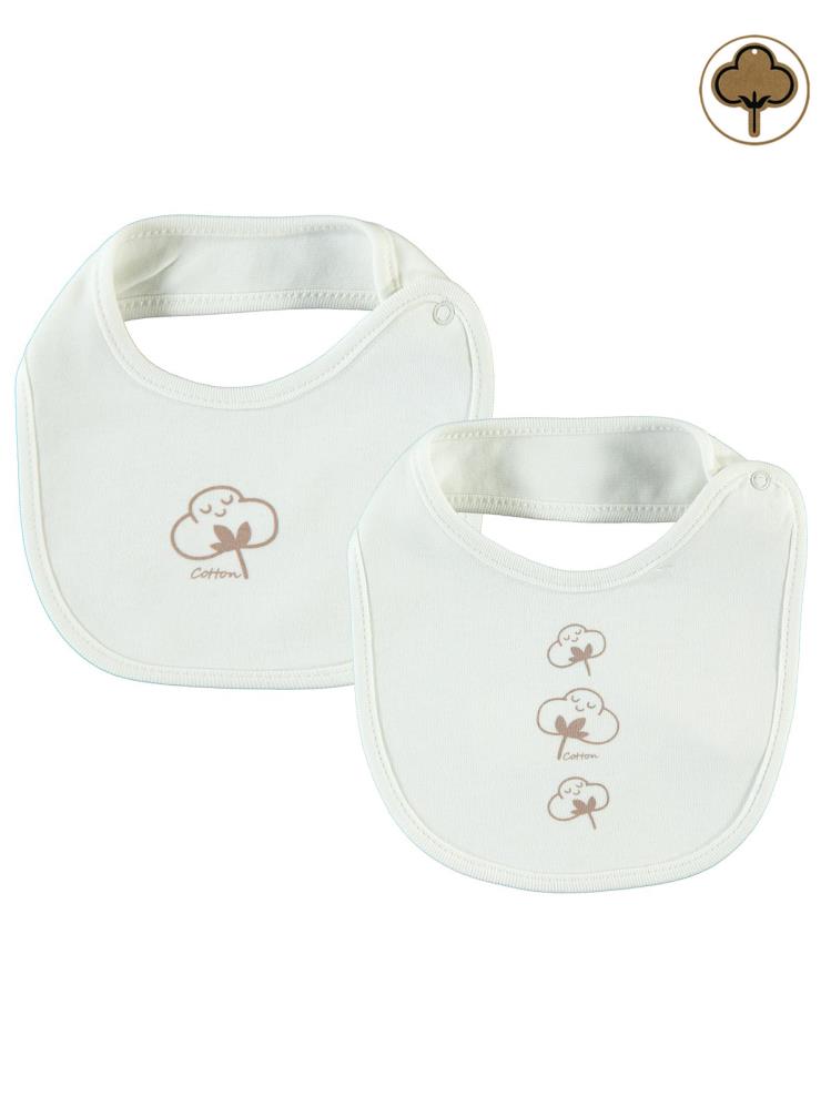Civil Baby Organik Pamuklu 2 Li Mama Önlüğü - Ekru
