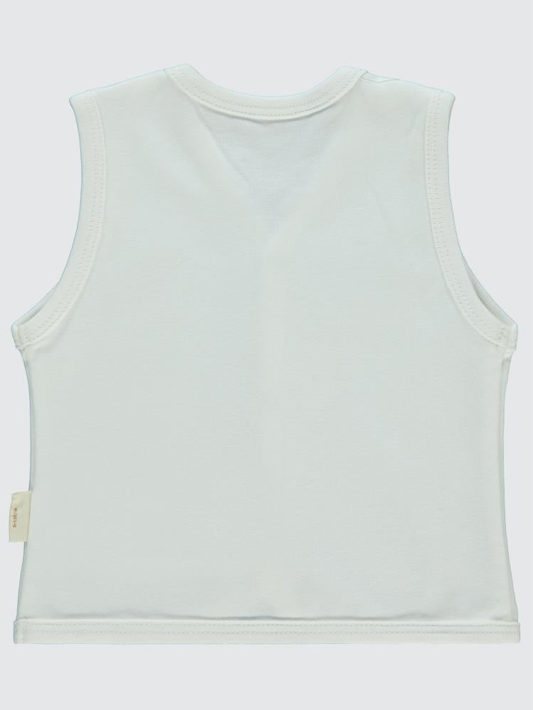 Civil Baby Organik Pamuklu 0-12 Ay Bebe Yelek - Ekru