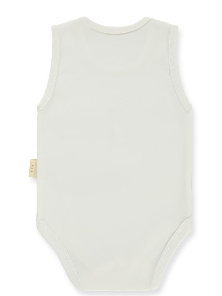 Civil Baby Organik Pamuklu 0-18 Ay Çıtçıtlı Badi - Ekru
