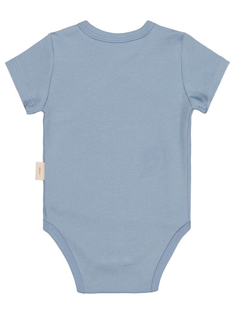 Civil Baby Organik Pamuklu Kruvaze 0-3 Ay Çıtçıtlı Badi - Mavi