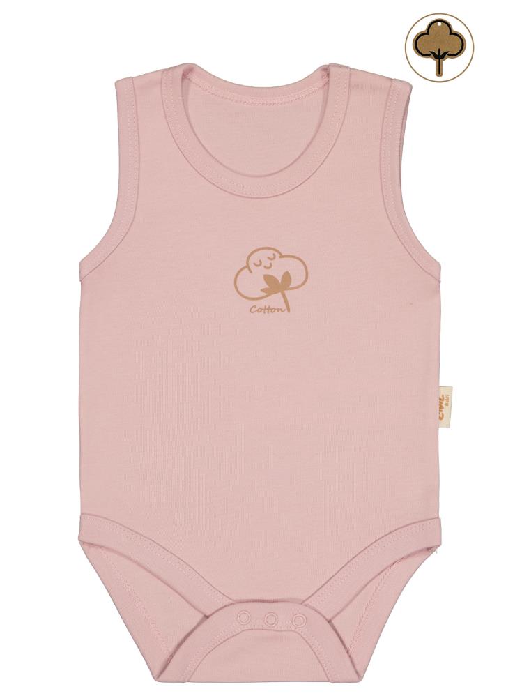 Civil Baby Organik Pamuklu 0-18 Ay Çıtçıtlı Badi - Pembe