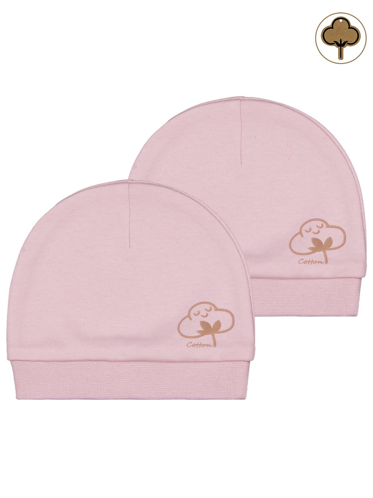 Civil Baby Organik Pamuklu 2 Li Bebe Şapka - Pembe