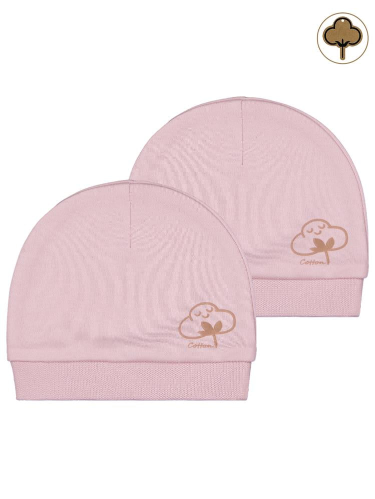 Civil Baby Organik Pamuklu 2 Li Bebe Şapka - Pembe