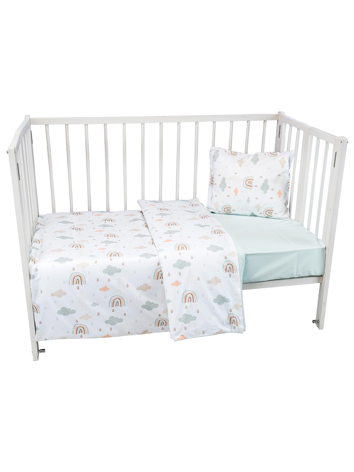 Aras Bebe Pamuk Nevresim Takım - Yeşil