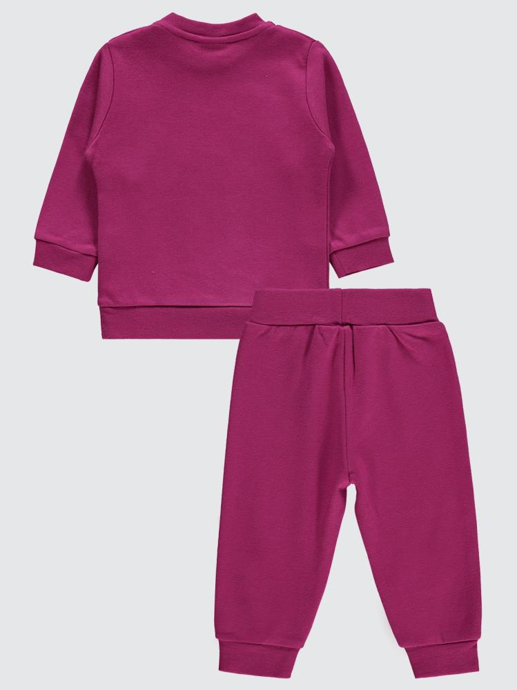 Civil Baby Çiçek Love Baskılı 6-18 Ay Takım - Lila