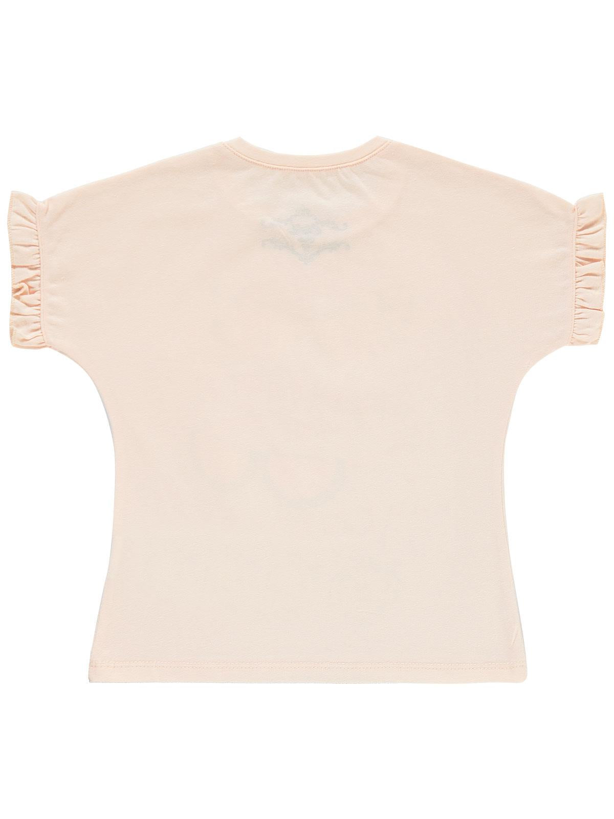 Civil Girls Gözlükler Baskılı 2-5 Yaş Tişört - Pudra