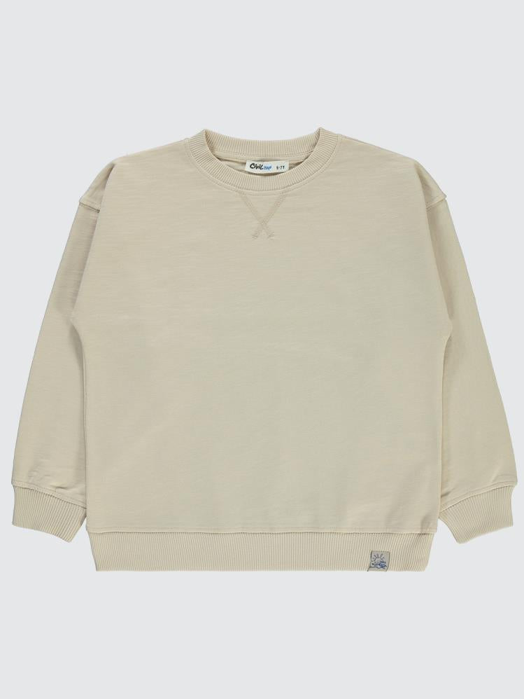 Civil Boys Smile Etiketli 2-5 Yaş Sweatshirt - Gri