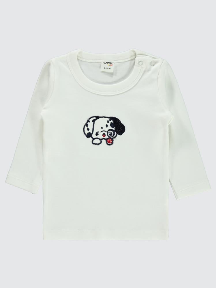 Civil Baby Köpek Nakışlı 3 Lü 6-18 Ay Takım - Lacivert