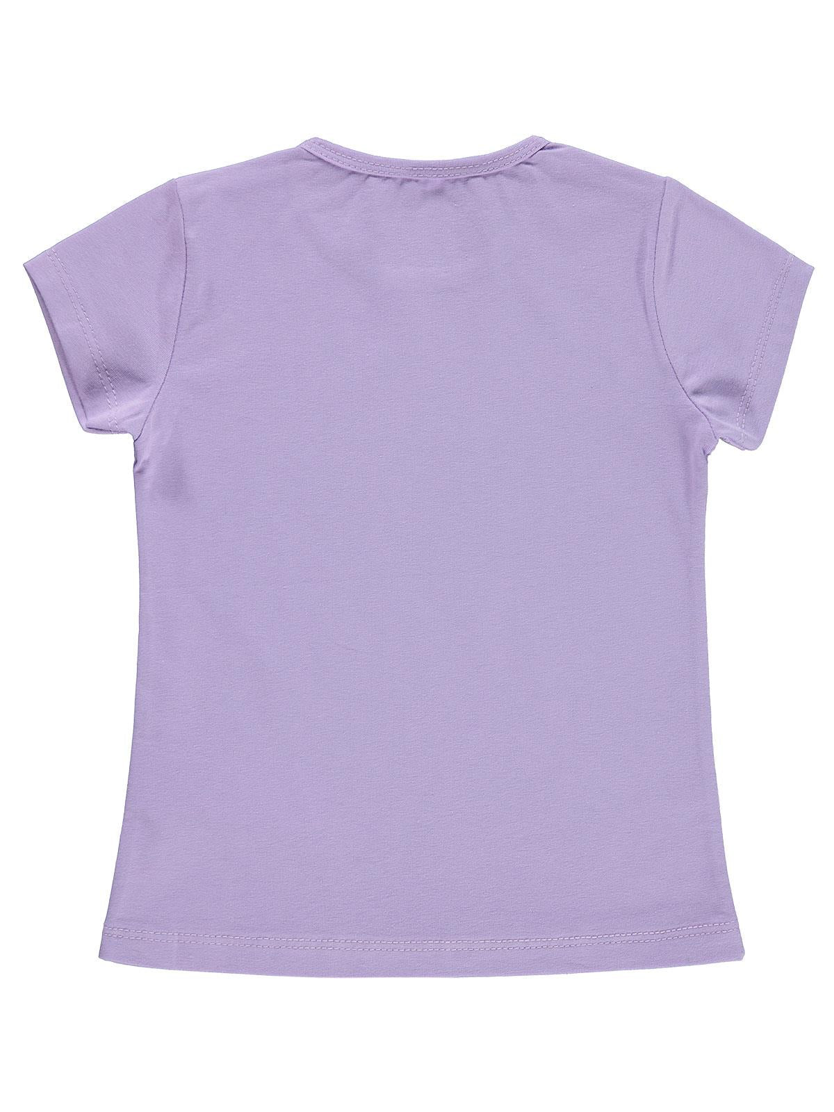 Civil Girls Gözlük Baskılı 2-5 Yaş Tişört - Lila