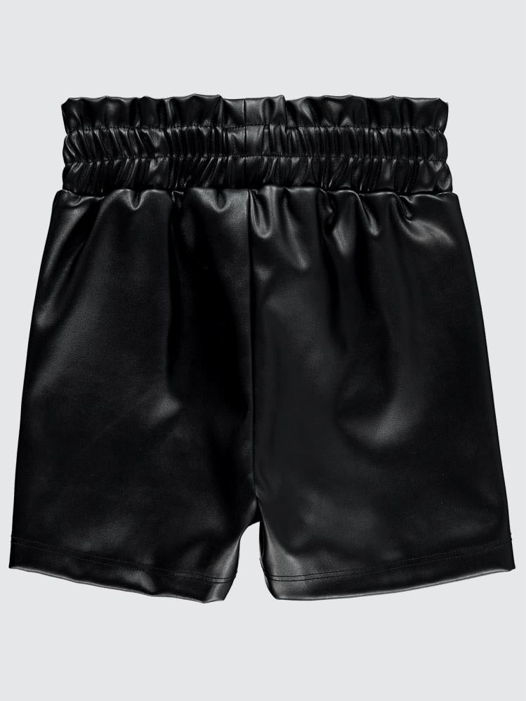 Civil Baby Deri Düz 9-18 Ay Şort - Siyah