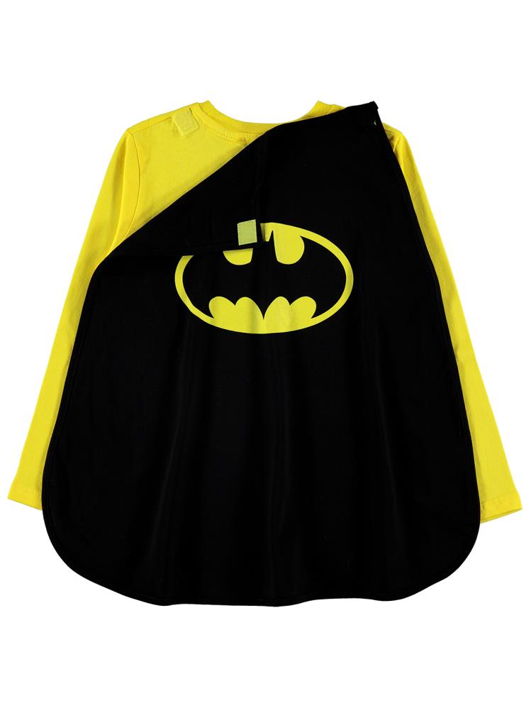 Batman Baskılı Pelerinli 10-13 Yaş Sweatshirt - Sarı