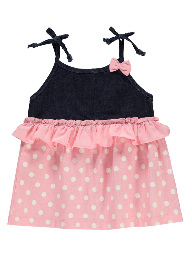 Civil Baby Puanlı Fırfırlı 6-18 Ay Takım - Pudra