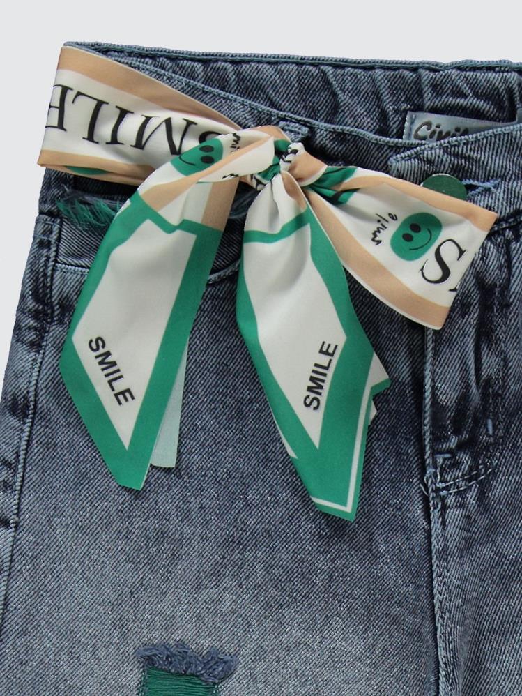Civil Girls Pantolon Etek 6-9 Yaş Pantolon - Mavi