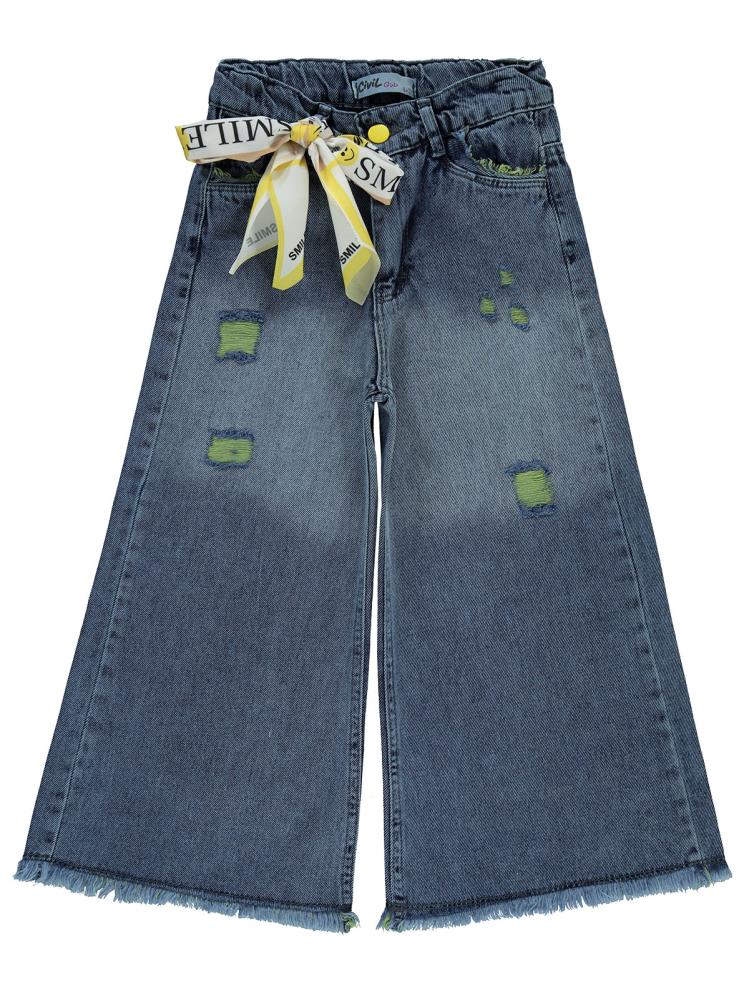 Civil Girls Pantolon Etek 6-9 Yaş Pantolon - Mavi