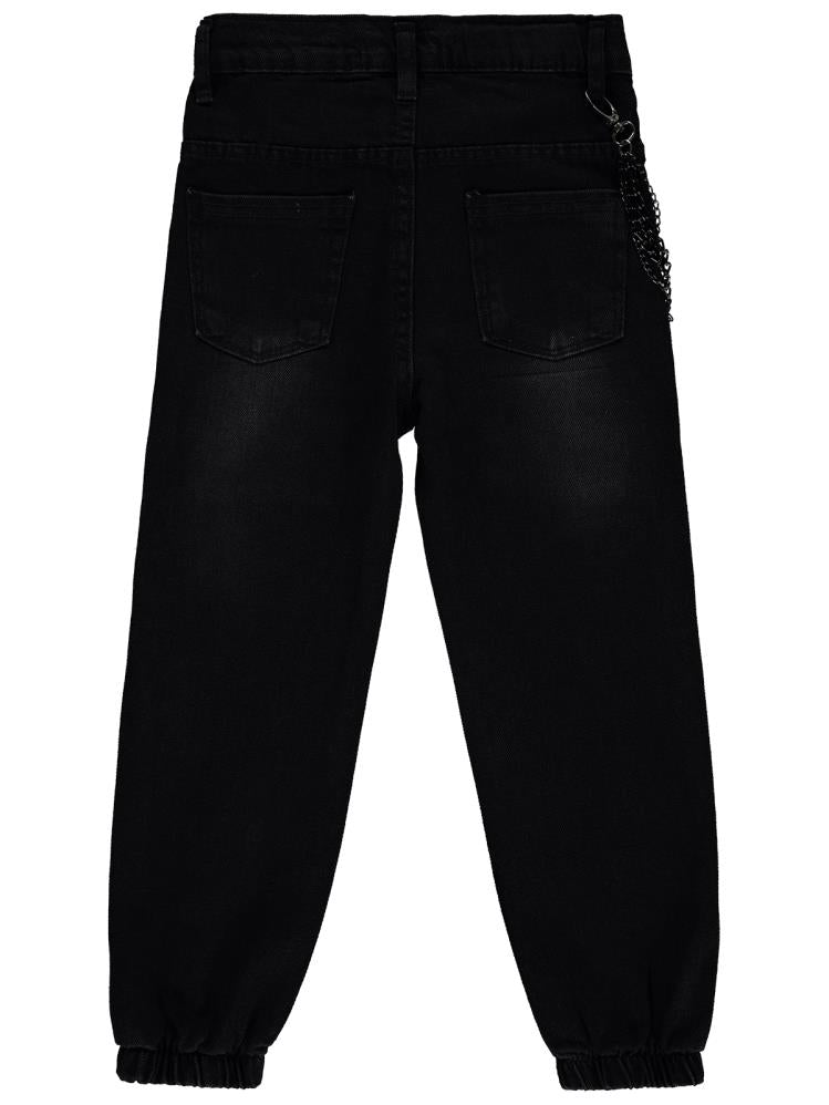 Civil Girls Torba Cepli Kapaklı 10-13 Yaş Pantolon - Siyah