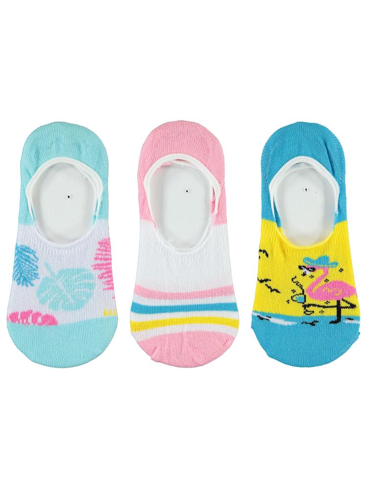 Civil Girls Flamingo Desen 3-11 Yaş Babet Çorap
